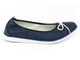 Skórzane, granatowe balerinki Evento 76010