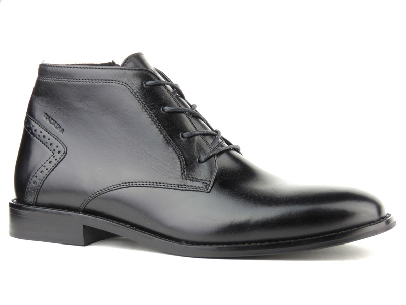 Eleganckie trzewiki męskie Badura 4663, czarne