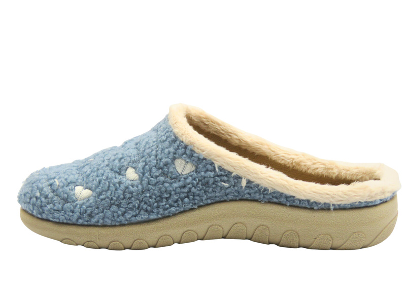 Kapcie damskie wsuwane INBLU ET-33 Niebieskie