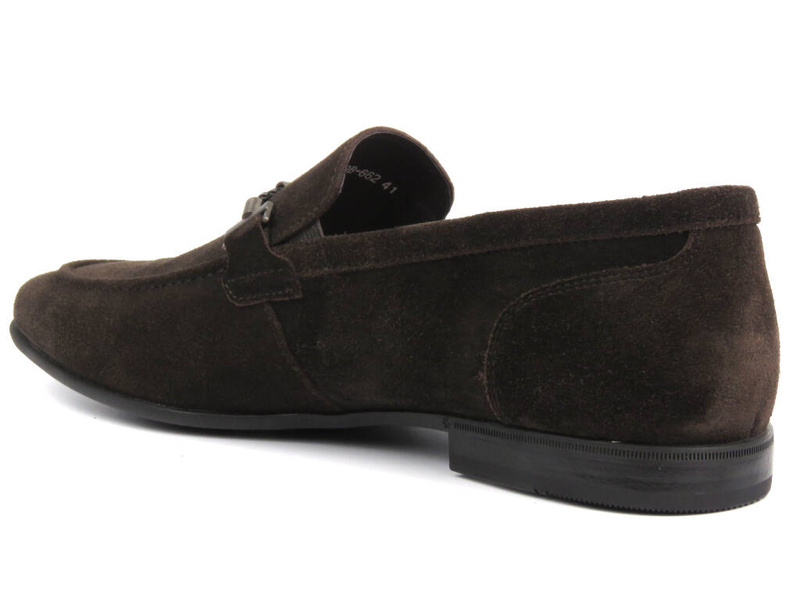 Wysokogatunkowe mokasyny męskie JOHN DOUBARE D778-199B-662, brązowe