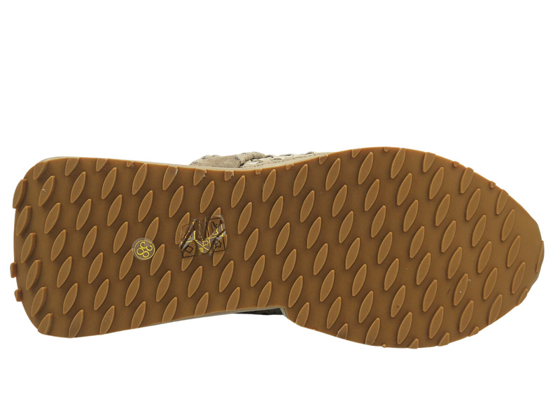 Ażurowe półbuty damskie na grubej podeszwie beżowe John Doubare H2488B-22-1