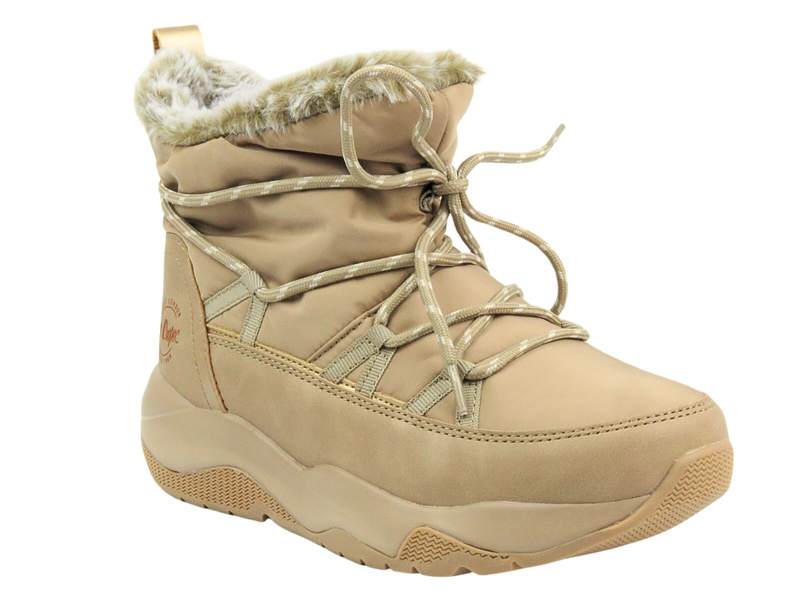 Trapery, śniegowce damskie sportowe - LCJ-24-03-3062L, beżowe