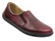 Buty barefoot damskie półbuty, mokasyny z gumkami bordowe Helios Komfort 452