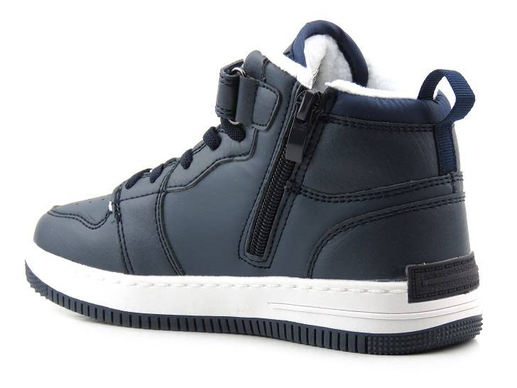 Buty zimowe dziecięce z grubym polarem - AMERICAN CLUB ES104/22, granatowe