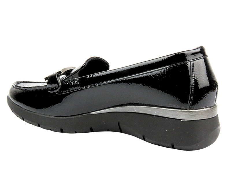 Półbuty Mokasyny Damskie - Inblu IC-21 Czarne - Wsuwane