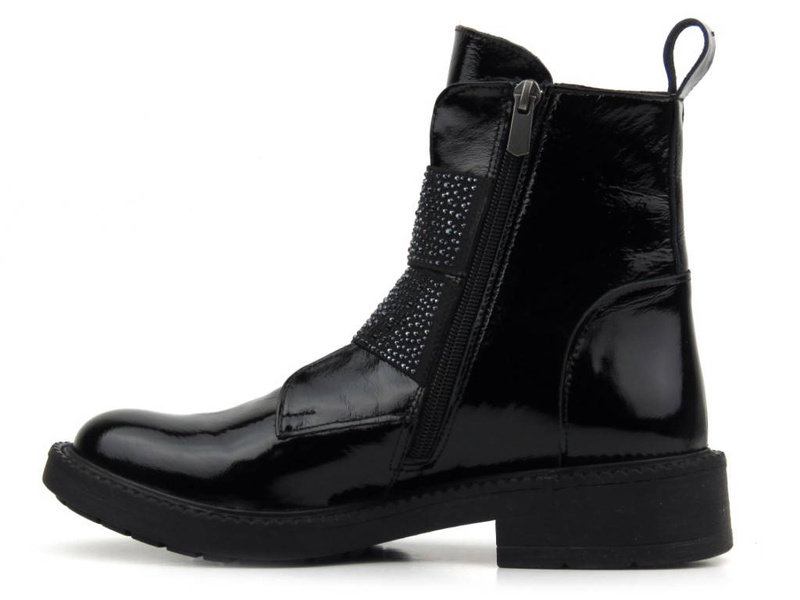 Botki damskie lakierowane - VENEZIA G0441215, czarne