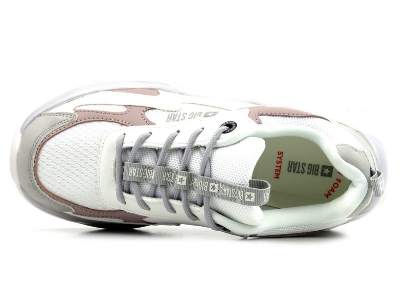 Buty sportowe, sneakersy damskie BIG STAR Memory Foam HH274255, białe