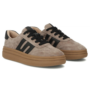 Skórzane sneakersy damskie beżowe Filippo DP7114/25