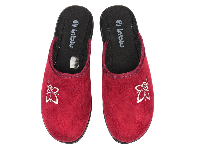 Wygodne kapcie damskie INBLU CU-5H, bordowe