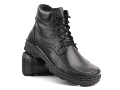 Trzewiki, trapery męskie ocieplane - WASAK 0151, czarne