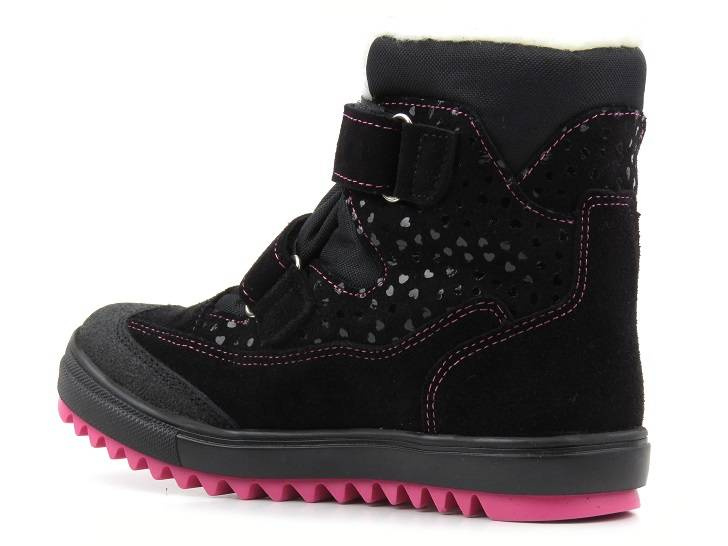 Ciepłe trzewiki dziecięce z membraną - Ren But 32-4439, czarne