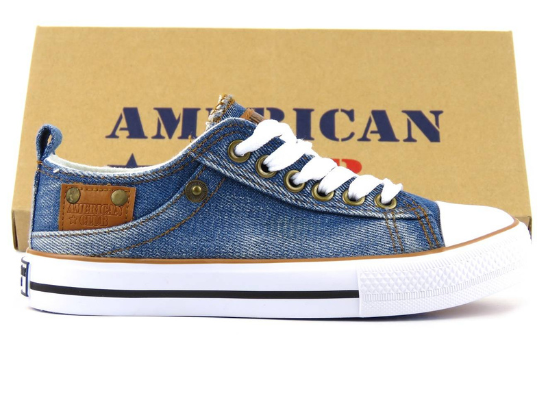 Trampki dziecięce AMERICAN CLUB LH 29/21, ciemny jeans