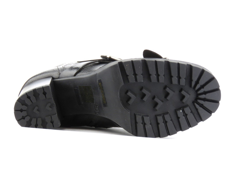 Botki damskie na wysokim słupku - Venezia 4746, czarne