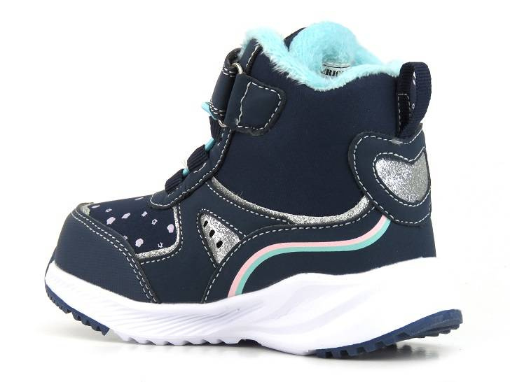 Śniegowce dziecięce z jednorożcem - AMERICAN CLUB Softshell RL 93/22, granatowe