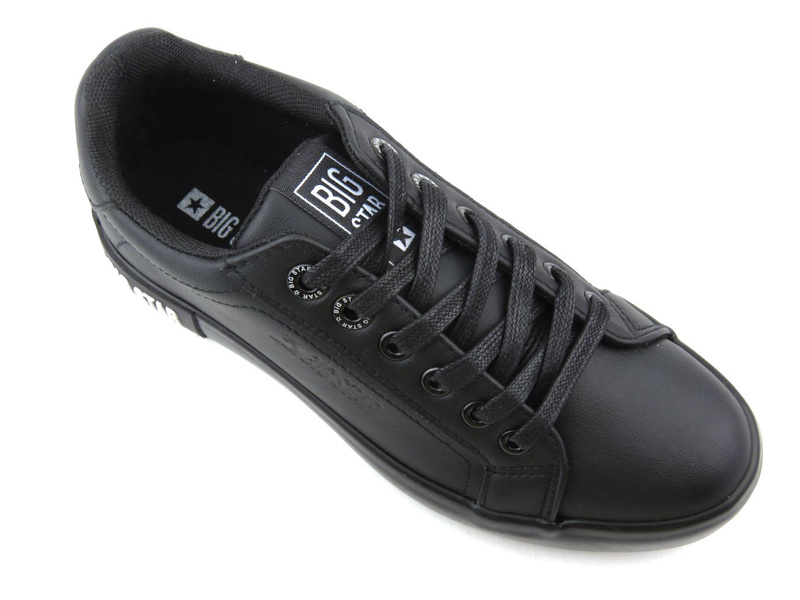 Czarne sneakersy damskie z ekoskóry - BIG STAR II274030