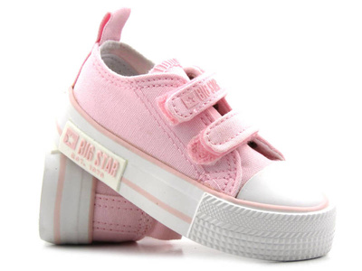 Trampki, tenisówki dziecięce na rzepy - BIG STAR KK374083, różowe