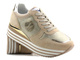 Sneakersy damskie na platformie - INBLU IN000231,złote
