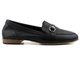 Mokasyny pensówki damskie z miękkiej skóry - VENEZIA 2001S, czarne