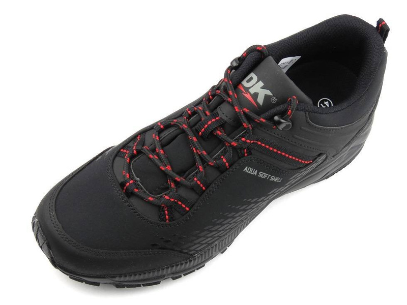 Trekkingi męskie DK Soft Shell 19503, czarne-czerwone