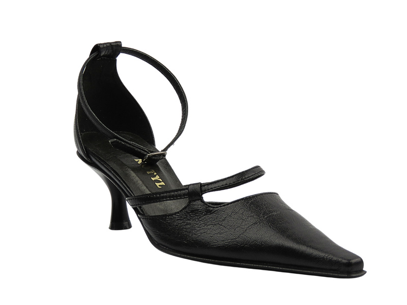 Czółenka na szpilce czarne KOTYL 205