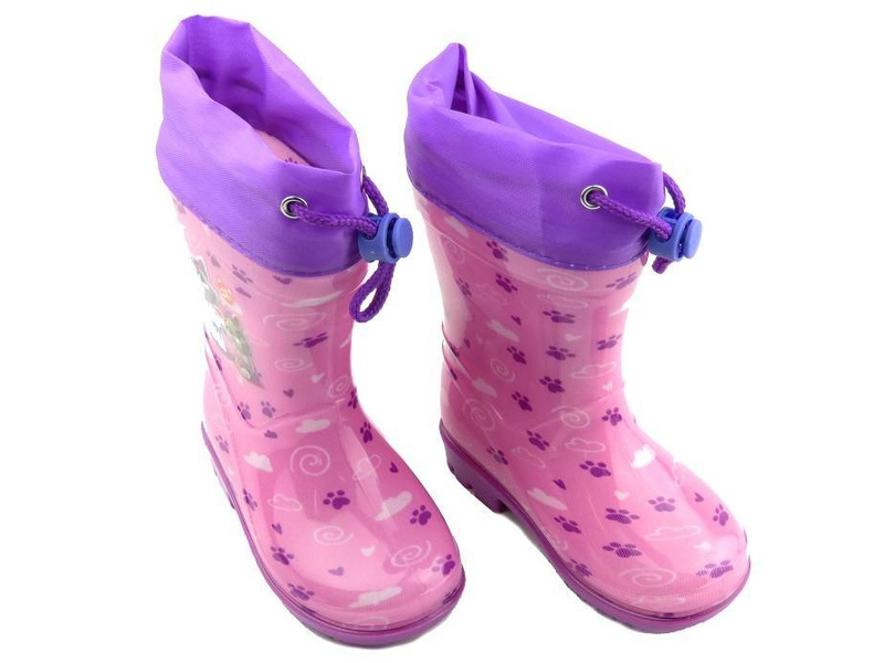 Kalosze dziecięce dziewczęce z kotkami - American Club KAL 12/22 (05/21) , różowe