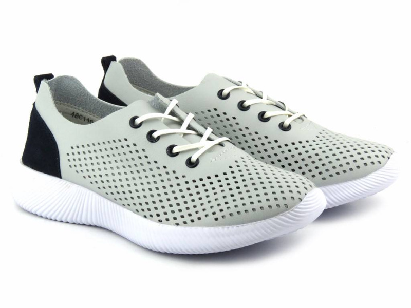 Sportowe półbuty damskie ażurowe - ARTIKER 48C1481, białe