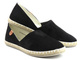 Espadryle damskie z wyciętą cholewką - N.E.W.S. 20TX02-2416, czarne