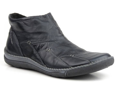 Botki damskie HELIOS Komfort 742, granatowe