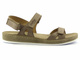 Skórzane sandały damskie płaskie - HELIOS Komfort 282, beżowe