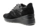 Sneakersy damskie na koturnie - Geox D828LC, czarne moro