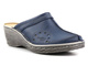Wygodne klapki damskie na koturnie - HELIOS Komfort 624, granat 2