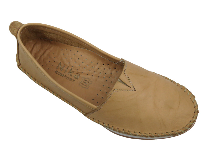 Półbuty damskie - Nika Komfort H-741, beżowe