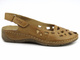 Sandały damskie ze skóry naturalnej - HELIOS Komfort 4027, jasnobrązowe