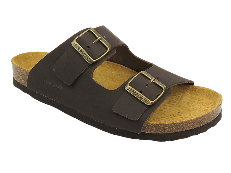 Wygodne klapki męskie klasyczne brązowe Brinkmann 600047-02