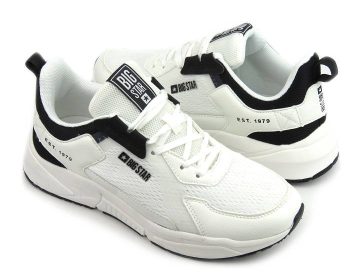 Sneakersy męskie, buty sportowe Big Star JJ174398, białe