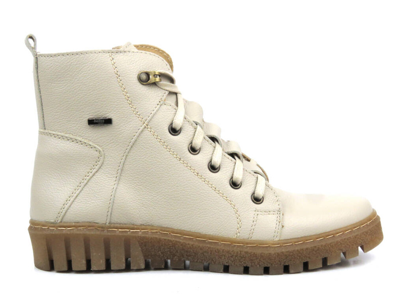 Trapery damskie ocieplane wełną - HELIOS Komfort 577, ecru