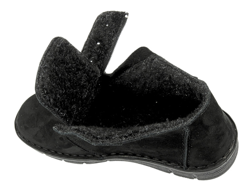 Wygodne botki damskie z miękkiej skóry - Nika Komfort 1388, czarne