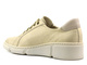 Skórzane sneakersy damskie z połyskiem - Wasak  0681, złote