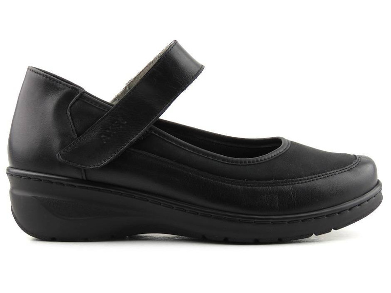 Wygodne półbuty damskie o tęgości H - Axel 1730, czarne
