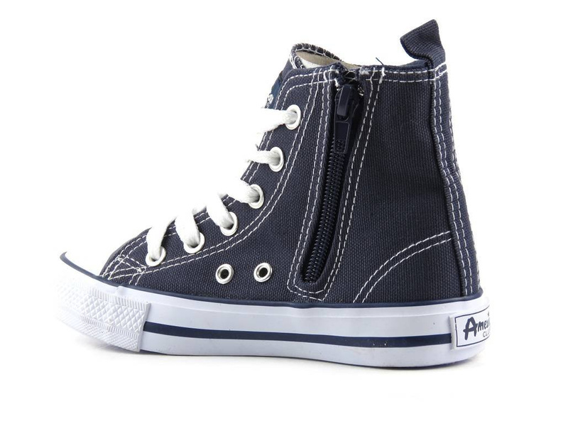 Wysokie trampki dziecięce AMERICAN CLUB LH-17-9120, granatowe
