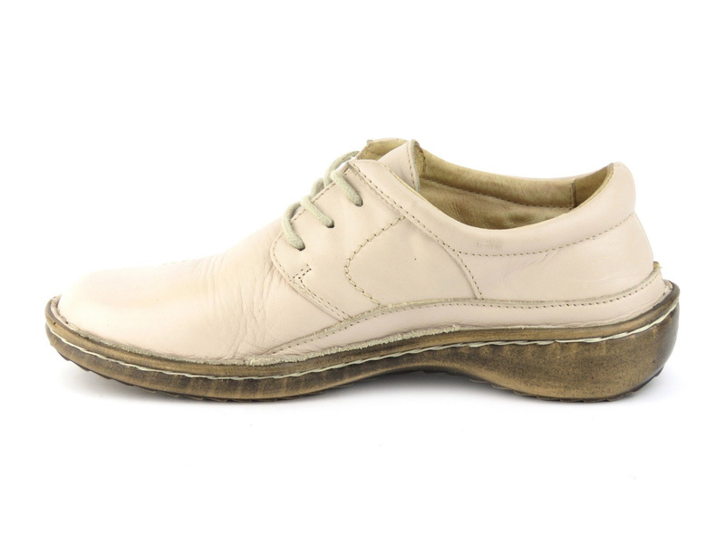 Skórzane półbuty damskie Helios 691, sznurowane