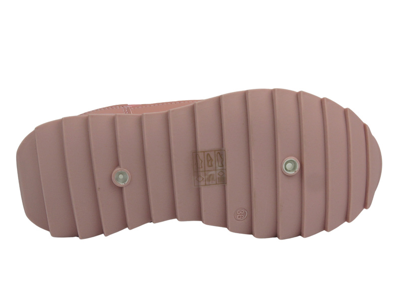 Sneakersy damskie na platformie - Potocki 24-16311, różowe