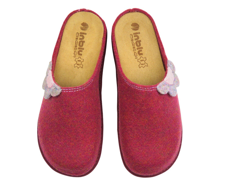 Kapcie damskie filcowe fuksja Inblu CS-43