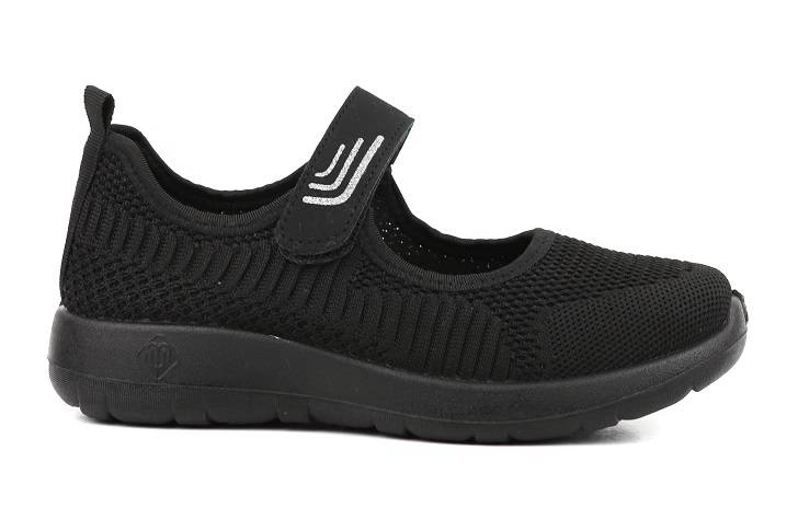 Półbuty, buty damskie na rzep - NEWS 22TX02-4695, czarne