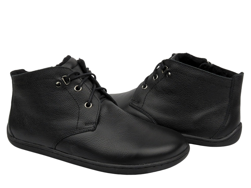Barefoot botki minimalistyczne damskie czarne Helios Komfort 501P