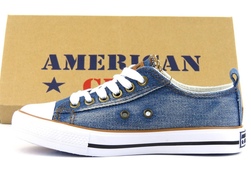 Trampki dziecięce AMERICAN CLUB LH 29/21, ciemny jeans