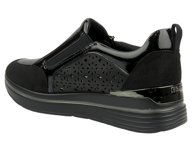 Sneakersy damskie na suwak czarne INBLU IN-389