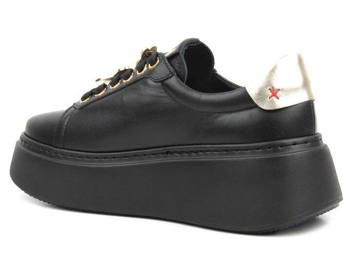Sportowe buty damskie na platformie - CheBello 4292, czarne