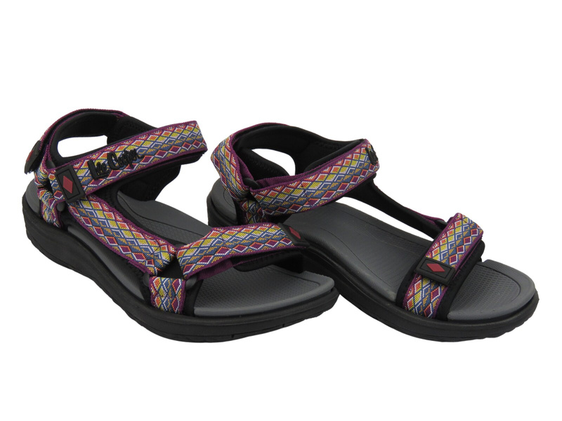 Sandały damskie sportowe - Lee Cooper 25-34-3565L, fioletowo-szare