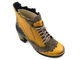 Botki damskie na kolorowym obcasie - MACIEJKA 03190, żółte